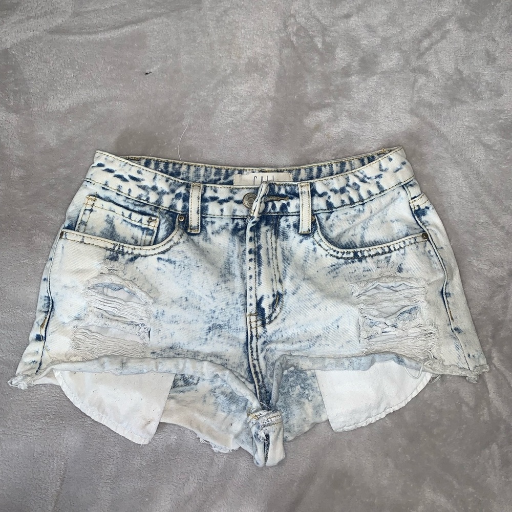 Acid Washed High waisted Booty Shorts